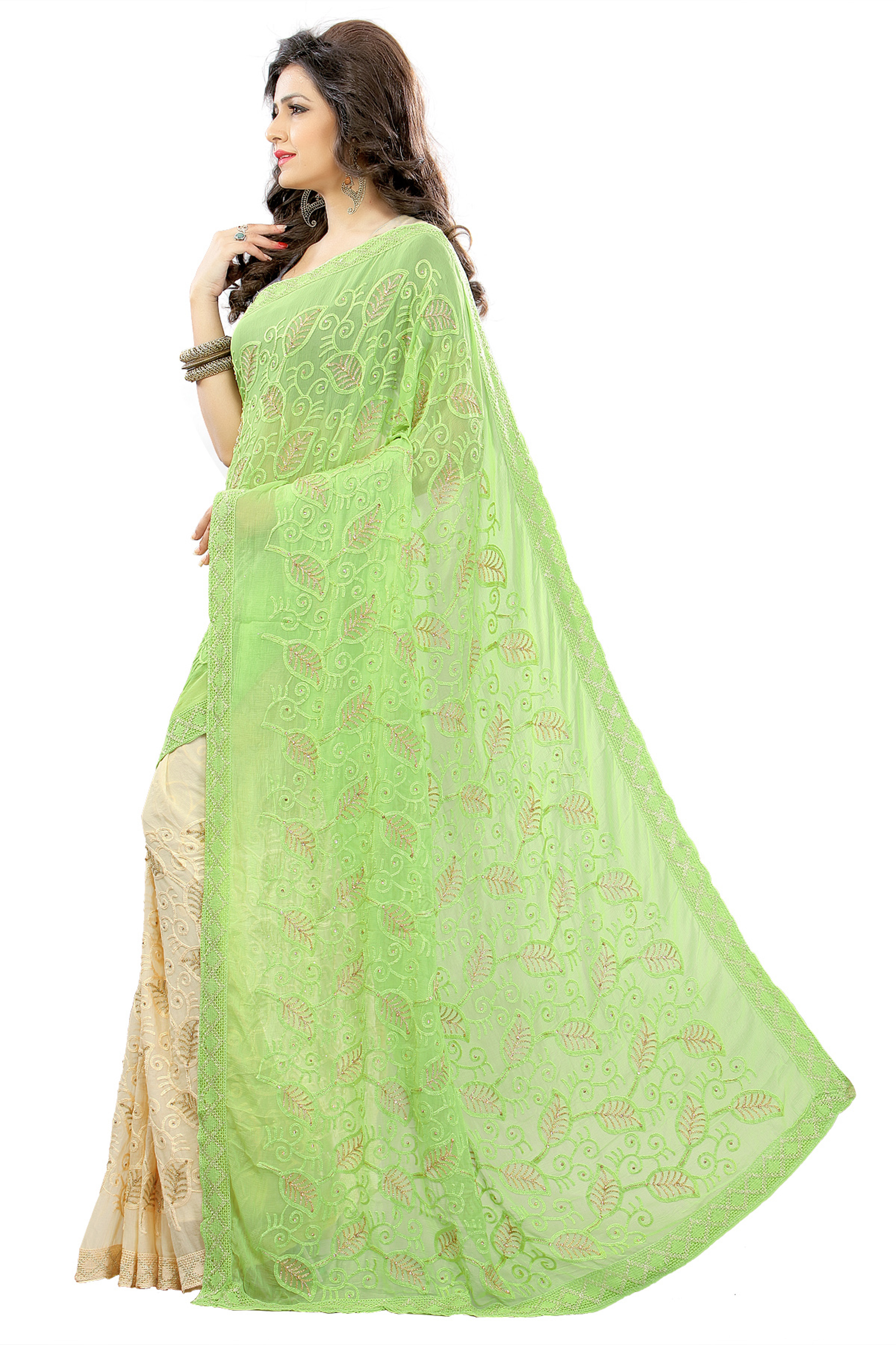 Green Nylon Saree