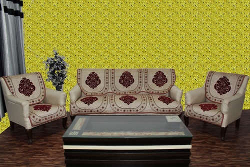 प्रिंटेड चेनिल सोफा पैनल ब्यूटी
