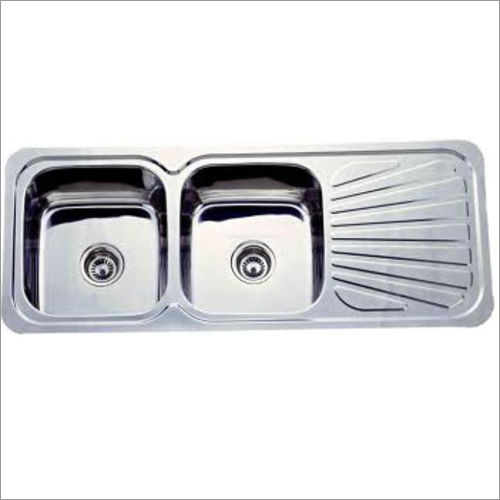ड्रेन के साथ डबल बाउल- आकार- 45x20x8