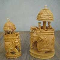 लकड़ी की लकड़ी का हुडा अंबाबारी हाथी