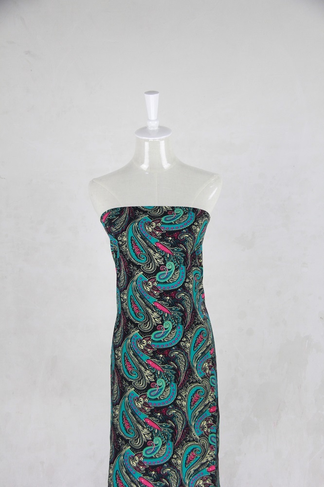 Rayon Printed Fabric - 110gsm, 142cm Width | Soft Hand Feel, Vibrant Floral Patterns, Advanced Digital Printing