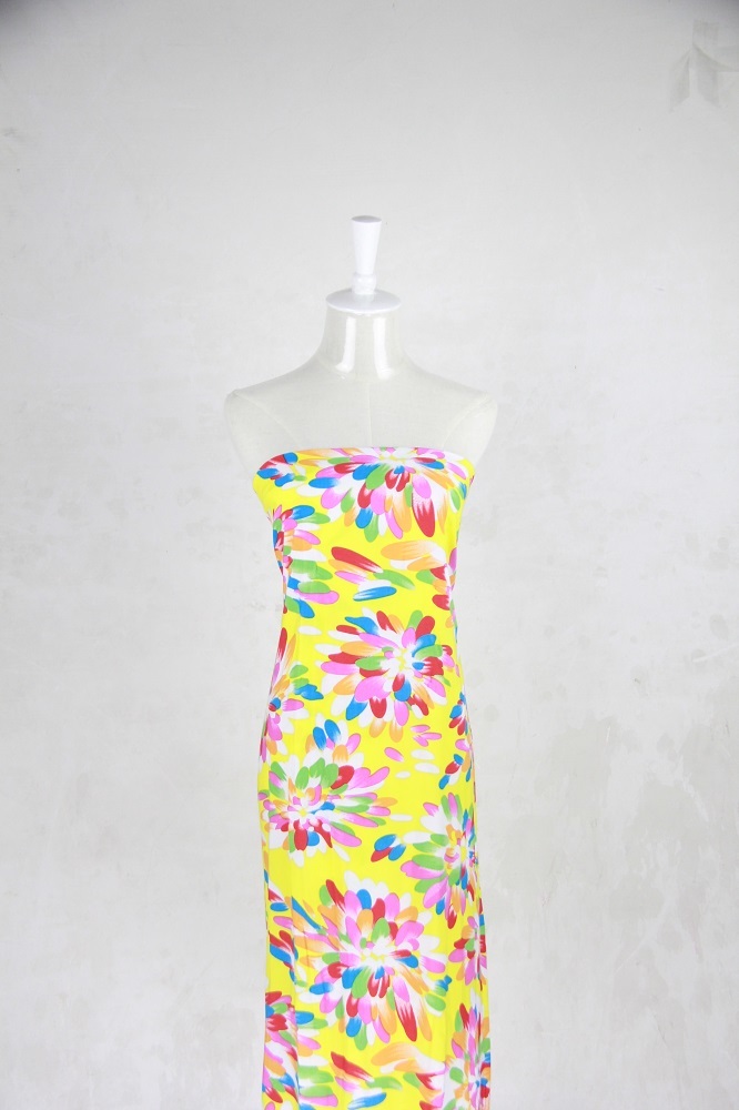 Rayon Printed Fabric - 110gsm, 142cm Width | Soft Hand Feel, Vibrant Floral Patterns, Advanced Digital Printing