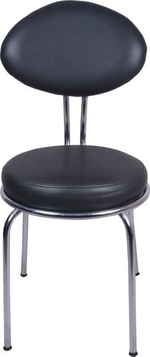 फिक्स फ्रेम के साथ स्पेशियो ब्लैक विज़िटर चेयर