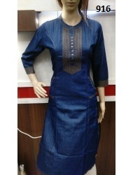 धोने योग्य डेनिम कुर्तियां