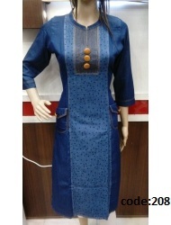 धोने योग्य डेनिम कुर्तियां