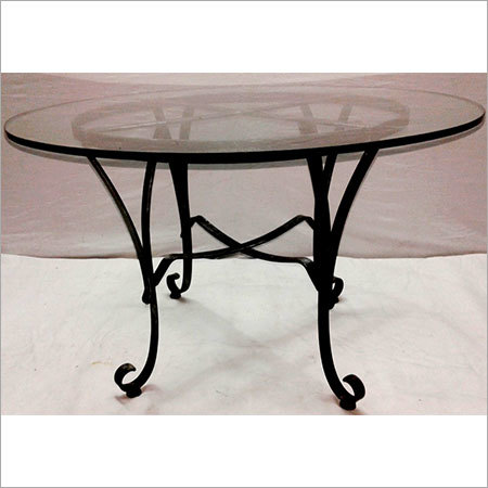 कांच की शीर्ष गोल कॉफी टेबल