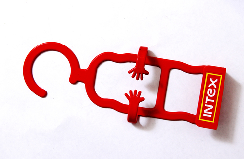 लाल मोबाइल चार्जिंग स्टैंड