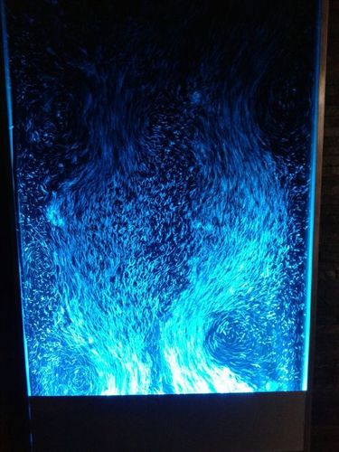 Wall Bubbler Fountain - Acrylic, Customizable Size, LED Lighting | Relaxing Ambiance, Easy Installation, Low Maintenance