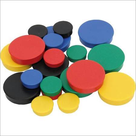 Magnetic Button - Ferrite Magnet Encased in Hard Plastic, 30mm Diameter x 10mm Height | Colorful Memo Magnets for Organizing Paperwork, Safe for Children