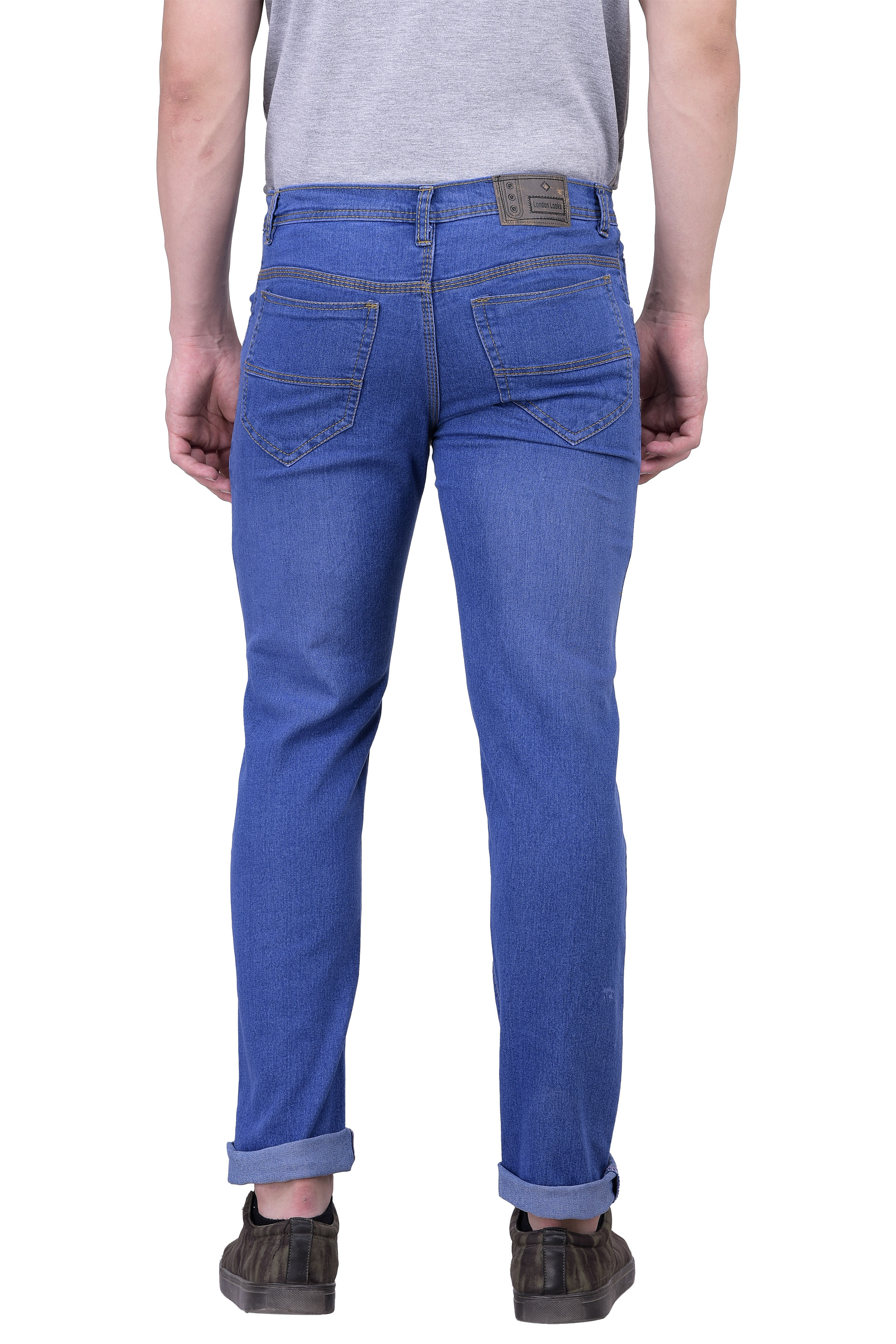 Navy Blue Jeans - Denim, Waist Sizes 30-36 | Flawless Stitching, Shrink Resistance, Soft Touch, Trendy Design