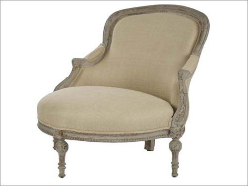 खुदी हुई फ्रेंच गोल सोफा कुर्सी