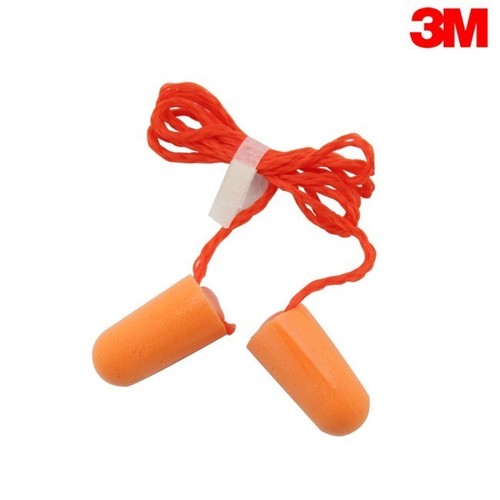 3M 1110 Disposable Ear Plug - Corded Foam, Tapered Fit, Orange Color | Lightweight, Comfortable for Sleepers, Protects Against Noise