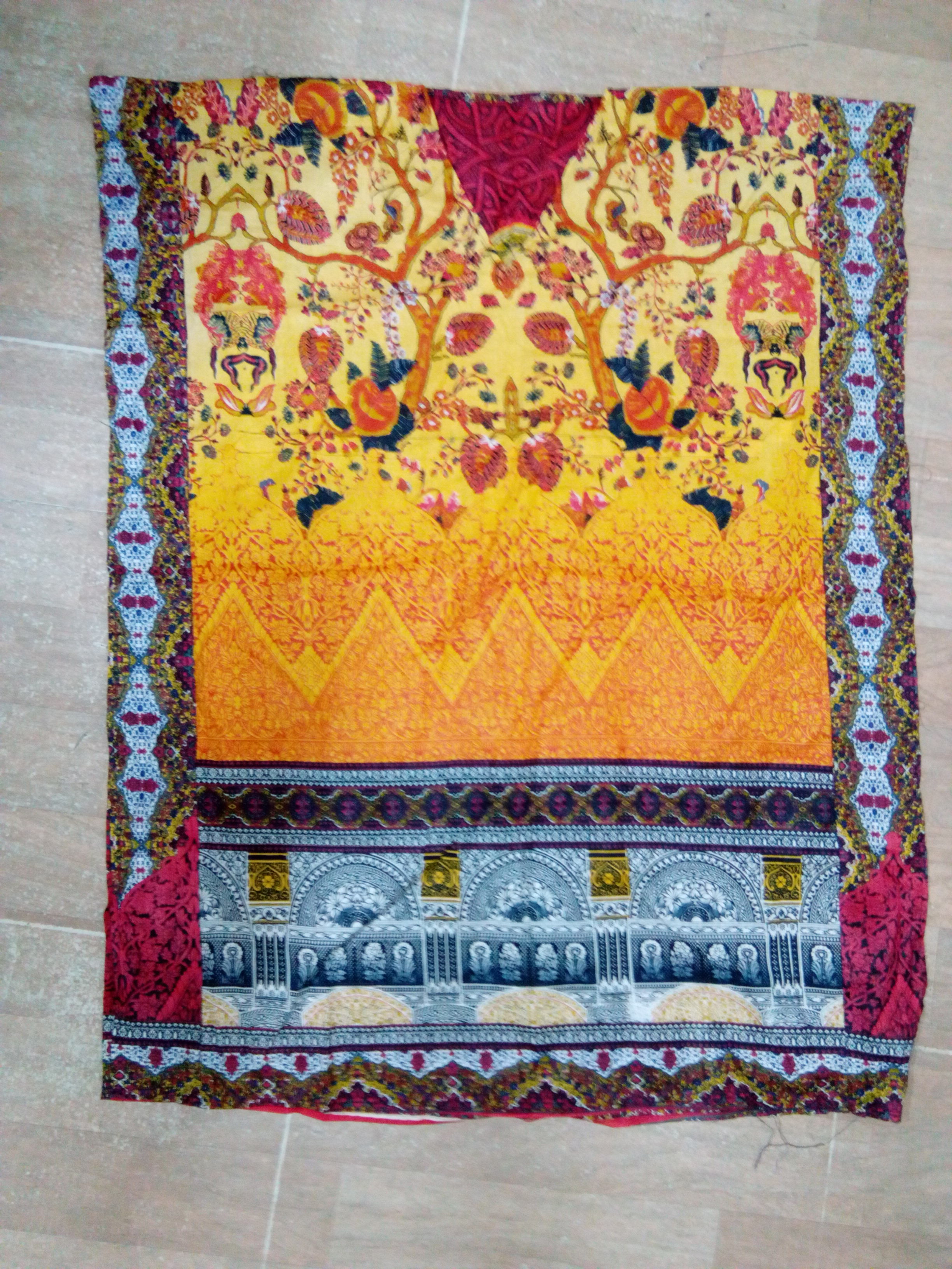 Printed Kaftan - Georgette, Customized Size, Mix Color | Casual, Sleeveless, Washable, Suitable For Rainy, Spring, And Summer Seasons