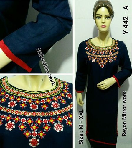 डिजाइनर रेयॉन कुर्ती