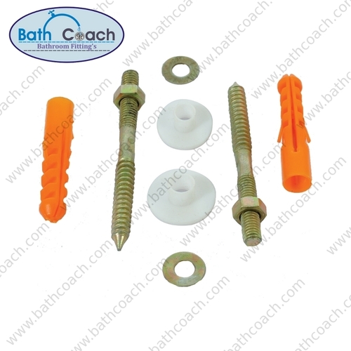 Basin Fixing Kit Screwfix - Brass Round Polished 5-10mm Thickness | Durable Design For Reliable Sink Installation