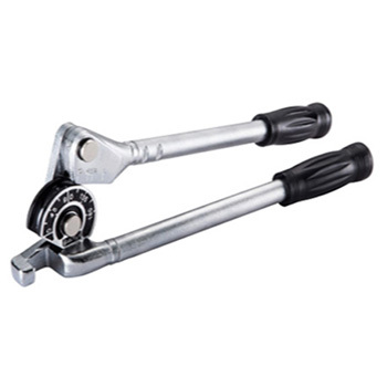 Tube Bender - Steel, 12 Inches Long, 1/2 Inch Bending Capacity - Ergonomic Handle, Adjustable Radius, Chrome Finish