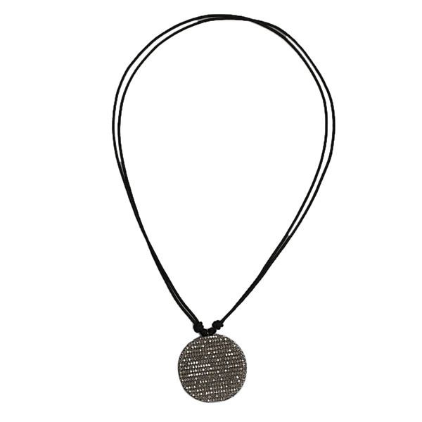 Pave Diamond Macrame Necklace