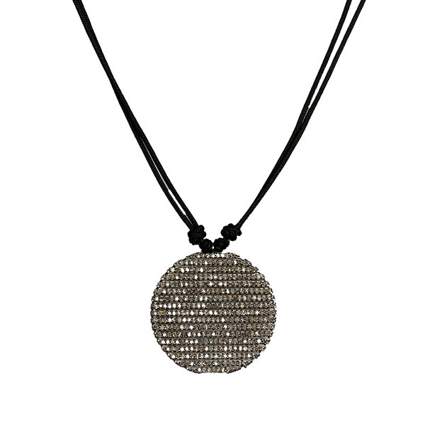 Pave Diamond Macrame Necklace