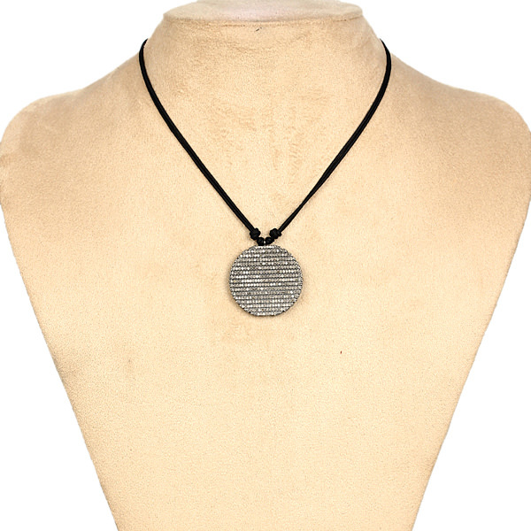 Pave Diamond Macrame Necklace
