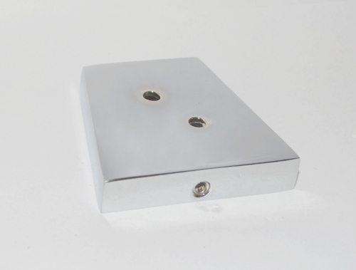 Brass Bath Accessories Fitting Base - 100mm x 70mm x 20mm, Chrome Finish | Corrosion Resistant, Durable, Stylish Design, Easy Installation, Wall Mounted