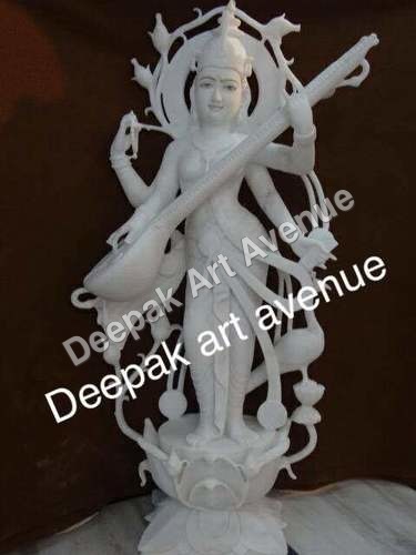 मार्बल सरस्वती मूर्ति