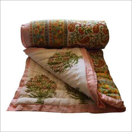 100% Cotton Jaipuri Hand Block Printed Quilt