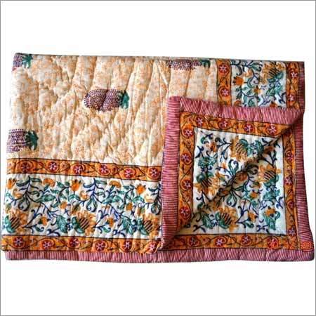 100% Cotton Jaipuri Hand Block Printed Quilt