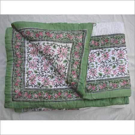 100% Cotton Jaipuri Hand Block Printed Quilt