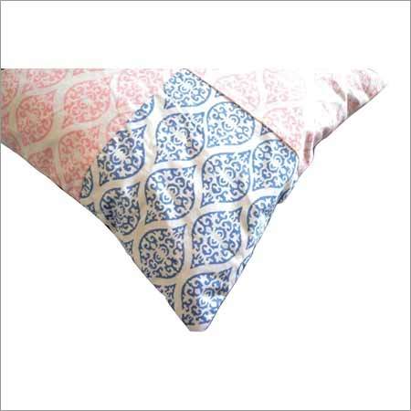 Handloom Cushion Cover - 100% Cotton, Square Shape, 18x18 Inches, Pink-blue Color | Alluring Design, Shrinkage And Fade Proof, Eye-catchy Appeal