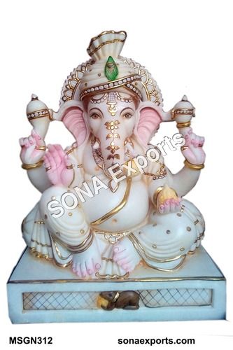 Carving Marble Ganesha Statue