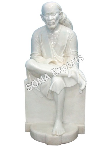  सफेद संगमरमर साईबाबा मूर्ती