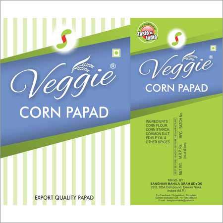 Corn Papad Triangle - Masala Salted Flavor, Yellow & White Color | Appetizing Taste, Tempting Flavor, Long Shelf Life
