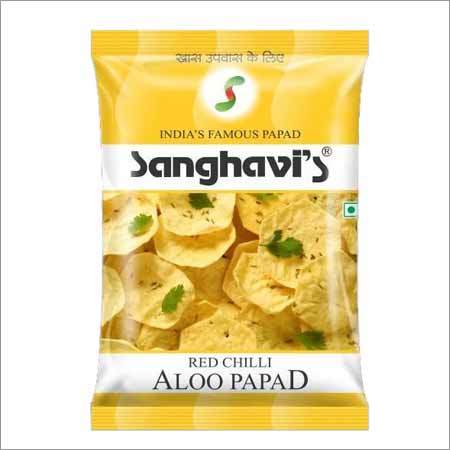 Yellow Potato Papad Red Chilli