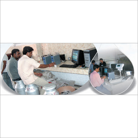 स्वचालित दूध ग्रहण परीक्षण और सक्षम जानकारी के लिए प्रणाली।