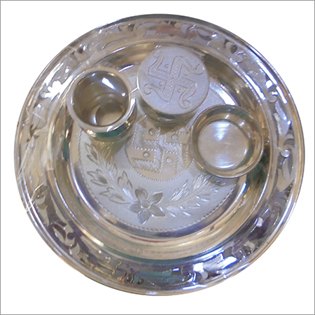 Silver Pooja Thali Set