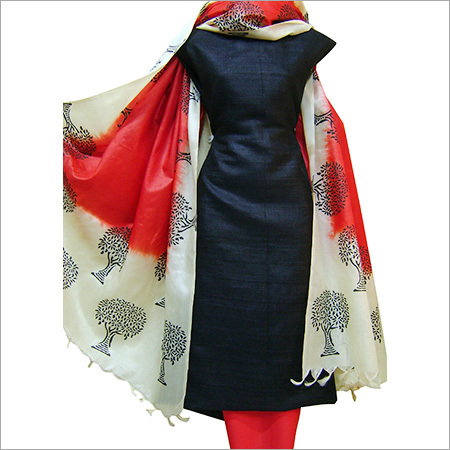 Dye Unstitched Silk Suit