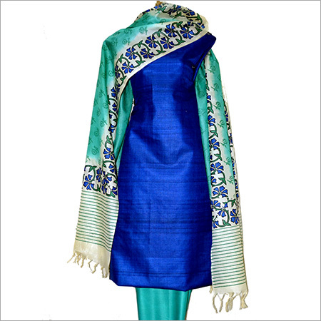 Fancy Unstitched Dress Material - Silk, Trendy Design in Vibrant Colors | Intricate Patterns, Smooth Texture, Skin-Friendly