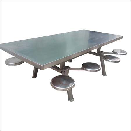 स्टेनलेस स्टील का फूड कोर्ट टेबल