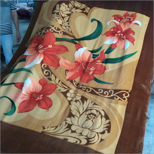 Printed Mink Blanket - Acrylic Fleece, Knitted Texture | Ideal for Hotels and Homes, Perfect for Adults