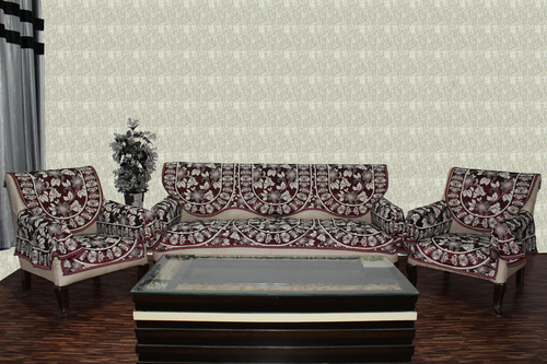 प्रिंटेड चेनिल सोफा कवर रिवर्स