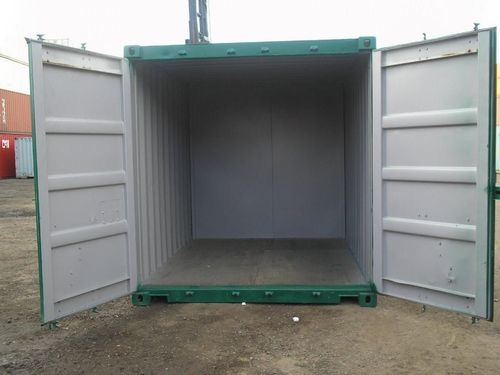Portable Storage Cabins - Color: Green White