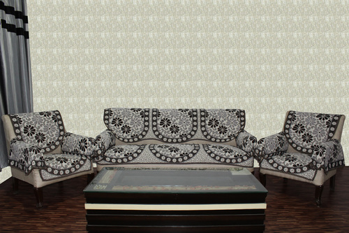 प्रिंटेड चेनिल सोफा कवर रिवर्स