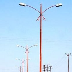 Ms Swaged Pole - Galvanized Steel, 12 Feet Height, Durable And Weather-resistant Design