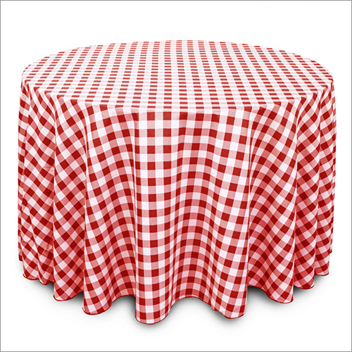 Check Table Cloth For Events - Polyester, 60-132" Round, Red, Gingham | Elegant Design, Durable Fabric, Easy Cleaning