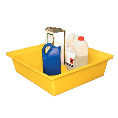 Polyethylene Spill Tray - 10 Litre Capacity, 120 Litre Weight Capacity, Lightweight Design, Resistant to Hazardous Liquids