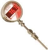 Digital Temperature Gauge - Stainless Steel, 4 Inch Dial Size | High Accuracy, Vibration Free Measuring, Password Protected, Calibration Possible