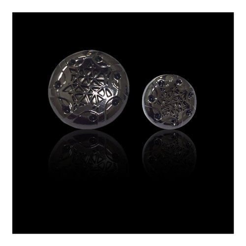 मेटल मेटालिक ब्लैक बटन