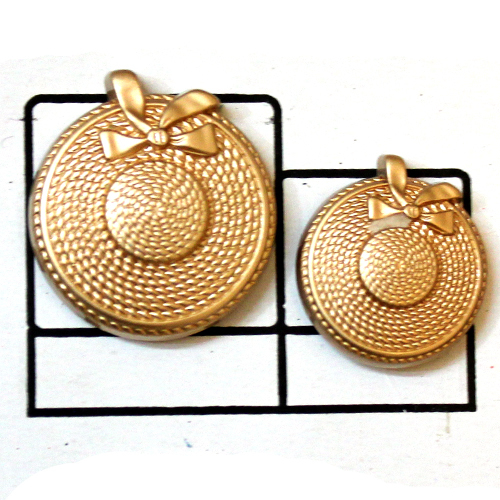 राउंड गोल्डन कैप स्टाइल मेटल बटन