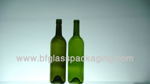 Wine Bottle - Glass 750ml, Green 8cm x 30cm, Cork Closure | Elegant Design, Durable, Eco-Friendly, Perfect Seal