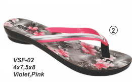 Pu Slipper - Pu Material, Sizes 4x7 To 5x8, Purple | Lightweight, Durable, Stylish Thong Strap, Textured Sole